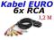 G87 Kabel przewód audio video Euro Scart 6x cinch