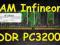 = Pamięć RAM Infineon PC3200 DDR 128MB 400Mhz =