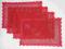 MATA PODKŁADKI 4 STÓŁ maty stołowe koronka czerwon