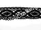 Koronka bawełniana Koronki 1m czarna 30mm wz215