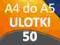 ULOTKI A4 SKŁADANE do A5 50 szt PREMIUM 170g