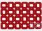 *dekomotyw* Podkladki mata filc kwadraciki czerwon
