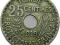 TUNEZJA FRANCUSKA 25 CENTIMES 1919 ROK st.3