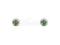 Kolczyki srebrne pr. 925 zielona cyrkonia kulka