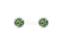 Kolczyki srebrne pr. 925 okrągłe zielona cyrkoni