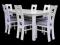 Stół 160x200x90 + 6 krzeseł Biały Połysk Nowość