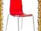 KRZESŁO POLIWĘGLAN TRANSPARENTNE CZERWONE