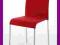 PRZEBOJOWE czerwone KRZESŁO TKANINA METAL lekkie