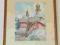 STARY OBRAZ - AKWARELA - KOŚCIÓŁEK
