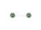 Kolczyki srebrne pr.925 zielona cyrkonia słoneczk