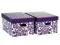 PUDŁA PUDŁO 2 SZT.BIAŁO-FIOLETOWE, WYM.32X25X18 CM