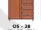 OSKAR - KOMODA OS 38 -WINGS Meble POD WYMIAR -WAWA