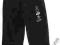 Spodnie welurkowe prążek chłopięce rozm 110 czarne