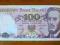 Banknot prl 100 zł z 1988 r. seria SW stan idealny