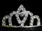 KRYSZTAŁOWY DIADEM, KORONA, TIARA, mały GRZEBIEŃ