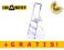 Drabina Domowa Aluminiowa 3 Stopniowa + HAK Gratis