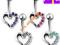 p85 Kolczyk do PĘPKA w brzuchu pępku SERCE