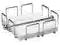 Serwetnik chromowany niski