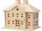 PUZZLE DREWNIANE 3D DOMEK DWÓR WIEJSKI PAŁAC DOM