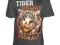 ŚWIETNY grafitowy t-shirt TIGER chłopak 164 cm