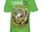 ŚWIETNY zielony t-shirt TIGER chłopak 146 cm