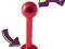 labret do  wargi stal czerwony kulka 1.2/8/3mm