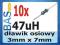 Dławik osiowy 47uH _ 3mm x 7mm _ 10 sztuk