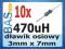 Dławik osiowy 470uH _ 3mm x 7mm _ 10 sztuk