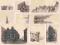 pocztówki WYCZÓŁKOWSKI litografia GDAŃSK 9 szt