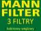 FILTRY ZESTAW FILTRÓW MANN BMW 5 E39 530d 184KM