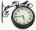 ZEGAR DWORCOWY Z PTASZKIEM ZEGARY RETRO TERMOMETR