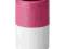 IKEA LOSJON Kubek na szczoteczki 8x12 cm BIAŁ/RÓŻ