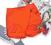 D864/10L SPODENKI BERMUDY ORANGE BAWEŁNA 140 10 L