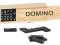 Klasyczne DOMINO w drewnianej skrzyneczce GRA