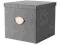 IKEA KVARNVIK Pudełko z pokrywką szary 32x35x30 cm
