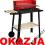 GRILL PROSTOKĄTNY NA KOŁACH Z PÓŁKAMI PRZENOŚNY