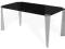 Stół SN-200C blat czarny nogi białe wysoki połysk