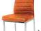 KRZESŁO H-261 POMARAŃCZOWY Eco-Skóra CHROM NOWOŚĆ!