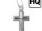 Srebrny (pr.925) krzyżyk diamentowany