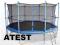 Trampolina 305cm z siatką do ogrodu ATEST+drabinka