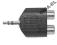 Przejście adapter JACK wt 3.5 - 2x gn RCA cinch