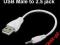 KABEL ADAPTER USB to MINI 2.5 mm JACK biały