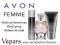 AVON FEMME zestaw 3szt. woda, balsam, dezodorant