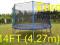 Trampolina EURO 14ft (4,27m) z siatką  i drabinką