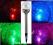 Lampa SOLARNA LED zmieniająca kolory INOX+SZKŁO