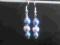 Błękitne kolczyki - śliczne-ręczna robota