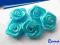 Atłasowe śliczne różyczki - turkus  NNN-2