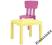 IKEA ŻÓŁTY STOLIK + RÓŻOWE KRZESŁO MAMMUT mamut