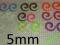 kolorowy akrylowy rozpychacz spirala spiralka 5mm