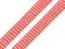 WSTĄŻKA W KRATKĘ - CZERWONA- SZER.18 mm - DŁ.1 m
